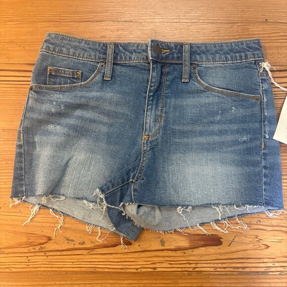 NWT Universal Thread medium wash high rise shortie jean shorts SIZE 4 - Picture 1 of 4